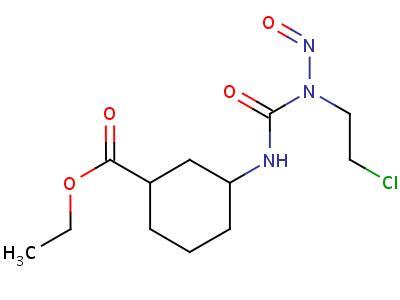 順式-3-(3-(2-氯乙基)-3-亞硝基脲啶)環(huán)戊烷羧酸乙酯結構式,33073-61-9結構式
