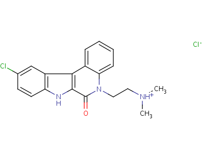 10-氯-5-(2-二甲基氨基乙基)-7h-吲哚并(2,3-c)喹啉-6(5h)-酮結(jié)構(gòu)式,52865-60-8結(jié)構(gòu)式
