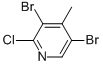 Pyridine, 3,5-dibromo-2-chloro-4-methyl-Structure,1000017-92-4Structure Pyridine, 3,5-dibromo-2-chloro-4-methyl- Structure,1000017-92-4Structure