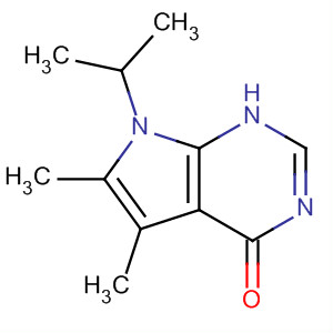 3,7-二氫-5,6-二甲基-7-(1-甲基乙基)-4H-吡咯并[2,3-d]嘧啶-4-酮結(jié)構(gòu)式_101153-24-6結(jié)構(gòu)式