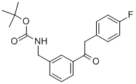 {3-[2-(4-氟-苯基)-乙?；鵠-芐基}-氨基甲酸叔丁酯結(jié)構(gòu)式_1017781-73-5結(jié)構(gòu)式