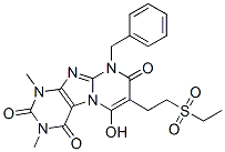 7-[2-(乙基磺?；?乙基]-6-羥基-1,3-二甲基-9-(苯基甲基)-嘧啶并[2,1-f]嘌呤-2,4,8(1H,3H,9H)-三酮結(jié)構(gòu)式_102212-69-1結(jié)構(gòu)式