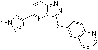 6-[[6-(1-Methyl-1h-pyrazol-4-yl)-1,2,4-triazolo[4,3-b]pyridazin-3-yl]thio]quinoline Structure,1022150-57-7Structure