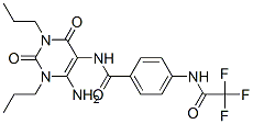 (9ci)-n-(6-氨基-1,2,3,4-四氫-2,4-二氧代-1,3-二丙基-5-嘧啶)-4-[(三氟乙酰基)氨基]-苯甲酰胺結構式_102587-85-9結構式