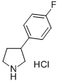 3-(4-Fluorophenyl)pyrrolidine hydrochloride Structure,1029636-03-0Structure