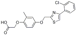 2-[4-[[4-(2-氯苯基)-2-噻唑基]甲氧基]-2-甲基苯氧基]-乙酸結(jié)構(gòu)式_1050506-75-6結(jié)構(gòu)式