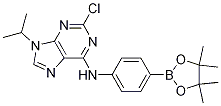 2-氯-9-(1-甲基乙基)-N-[4-(4,4,5,5-四甲基-1,3,2-二噁硼烷-2-基)苯基]-9H-嘌呤-6-胺結(jié)構(gòu)式_1056016-74-0結(jié)構(gòu)式