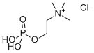 Trimethyl-(2-phosphonooxyethyl)azanium chlorideStructure,107-73-3Structure Trimethyl-(2-phosphonooxyethyl)azanium chloride Structure,107-73-3Structure