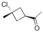 Ethanone, 1-(3-chloro-3-methylcyclobutyl)-, cis-(9ci)Structure,107693-41-4Structure Ethanone, 1-(3-chloro-3-methylcyclobutyl)-, cis-(9ci) Structure,107693-41-4Structure