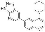 4-(1-哌啶基)-6-(1H-吡唑并[3,4-b]吡啶-5-基)喹啉結(jié)構(gòu)式_1086061-35-9結(jié)構(gòu)式