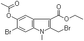 Ethyl 5-acetoxy-6-bromo-2-(bromomethyl)-1-methyl-1h-indole-3-carboxylate Structure,110543-98-1Structure