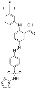 (9ci)-5-[[4-[(2-噻唑氨基)磺?；鵠苯基]氮雜]-2-[[3-(三氟甲基)苯基]氨基]-苯甲酸結(jié)構(gòu)式_110679-68-0結(jié)構(gòu)式