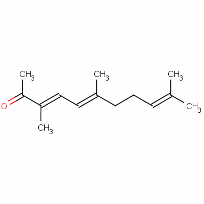 3,5,9-Undecatrien-2-one, 3,6,10-trimethyl-Structure,1117-41-5Structure 3,5,9-Undecatrien-2-one, 3,6,10-trimethyl- Structure,1117-41-5Structure