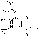 (Z)-3-(環(huán)丙基氨基)-2-(2,4,5-三氟-3-甲氧基苯甲酰基)丙烯酸乙酯結(jié)構(gòu)式_112811-70-8結(jié)構(gòu)式