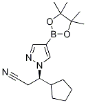 (BETAR)-BETA-環(huán)戊基-4-(4,4,5,5-四甲基-1,3,2-二噁硼烷-2-基)-1H-吡唑-1-丙腈結(jié)構(gòu)式_1146629-84-6結(jié)構(gòu)式