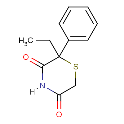 3,5-Thiomorpholinedione,2-ethyl-2-phenyl-Structure,115-55-9Structure 3,5-Thiomorpholinedione,2-ethyl-2-phenyl- Structure,115-55-9Structure