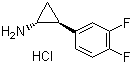 (1R,2S)-REL-2-(3,4-二氟苯基)環(huán)丙胺鹽酸鹽結構式_1156491-10-9結構式