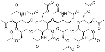 (5Xi)-2-乙酰氨基-3,4,6-三-O-乙?；?2-脫氧-beta-D-來蘇-己糖吡喃糖苷-(1->4)-(5Xi)-2-乙酰氨基-3,6-二-O-乙?；?2-脫氧-beta-D-來蘇-己糖吡喃糖苷-(1->4)-(5Xi)-2-乙酰氨基-3,6-二-O-乙?；?2-脫氧-beta-D-來蘇-己結(jié)構(gòu)式_117399-51-6結(jié)構(gòu)式