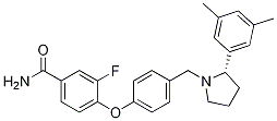 (S)-4-(4-((2-(3,5-dimethylphenyl)pyrrolidin-1-yl)methyl)phenoxy)-3-fluorobenzamideStructure,1174130-61-0Structure (S)-4-(4-((2-(3,5-dimethylphenyl)pyrrolidin-1-yl)methyl)phenoxy)-3-fluorobenzamide Structure,1174130-61-0Structure