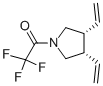 順式-(9CI)-3,4-二乙烯-1-(三氟乙?；?-吡咯烷結(jié)構式_120568-87-8結(jié)構式