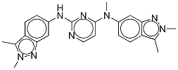 N2,n4-bis(2,3-dimethyl-2h-indazol-6-yl)-2,4-pyrimidinediamineStructure,1226499-98-4Structure N2,n4-bis(2,3-dimethyl-2h-indazol-6-yl)-2,4-pyrimidinediamine Structure,1226499-98-4Structure