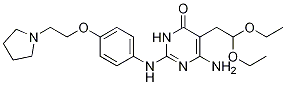 6-Amino-5-(2,2-diethoxyethyl)-2-((4-(2-(pyrrolidin-1-yl)ethoxy)phenyl)amino)pyrimidin-4(3h)-oneStructure,1245648-59-2Structure 6-Amino-5-(2,2-diethoxyethyl)-2-((4-(2-(pyrrolidin-1-yl)ethoxy)phenyl)amino)pyrimidin-4(3h)-one Structure,1245648-59-2Structure