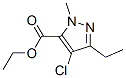 Ethyl 4-chloro-3-ethyl-1-methyl -1H-pyrazole-5-carboxylate Structure,124800-34-6Structure