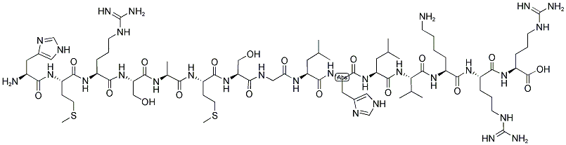 L-histidyl-l-methionyl-l-arginyl-l-seryl-l-alanyl-l-methionyl-l-serylglycyl-l-leucyl-l-histidyl-l-leucyl-l-valyl-l-lysyl-l-arginyl-l-arginineStructure,125911-68-4Structure L-histidyl-l-methionyl-l-arginyl-l-seryl-l-alanyl-l-methionyl-l-serylglycyl-l-leucyl-l-histidyl-l-leucyl-l-valyl-l-lysyl-l-arginyl-l-arginine Structure,125911-68-4Structure