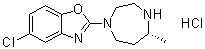 (R)-5-氯-2-(5-甲基-[1,4]二氮雜環(huán)庚烷-1-基)-苯并噁唑鹽酸鹽結(jié)構(gòu)式_1266664-66-7結(jié)構(gòu)式