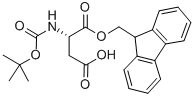 N-叔丁氧羰基-l-天冬氨酸 1-(9h-芴-9-基甲基)酯 Structure,129046-87-3Structure