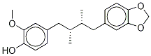 rel-4-[(2R,3R)-4-(1,3-苯并二氧雜環(huán)戊烯l-5-基)-2,3-二甲基丁基]-2-甲氧基苯酚結(jié)構(gòu)式_130008-79-6結(jié)構(gòu)式