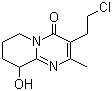 3-(2-氯乙基)-6,7,8,9-四氫-9-羥基-2-甲基-4H-吡啶并[1,2-a]嘧啶-4-酮結(jié)構(gòu)式_130049-82-0結(jié)構(gòu)式