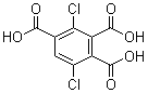 3,6-Dichlorobenzene-1,2,4-tricarboxylic acid Structure,137071-78-4Structure