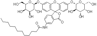 5-Dodecanoylaminoflorescein di-β-d-galactopyranosideStructure,138777-25-0Structure 5-Dodecanoylaminoflorescein di-β-d-galactopyranoside Structure,138777-25-0Structure