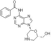 N-[9-[(2r,6s)-6-(hydroxymethyl)-2-morpholinyl]-9h-purin-6-yl]- benzamide Structure,139290-78-1Structure