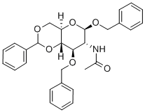 N-((4ar,6r,7r,8r,8as)-6,8-雙(芐氧基)-2-苯基六氫吡喃o[3,2-d][1,3]二噁英-7-基)乙酰胺結構式_14040-20-1結構式