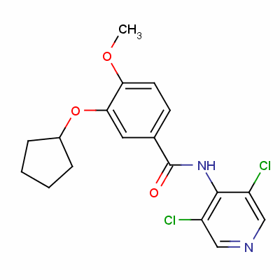 3-(Cyclopentyloxy)-n-(3,5-dichloro-4-pyridyl)-4-methoxybenzamideStructure,144035-83-6Structure 3-(Cyclopentyloxy)-n-(3,5-dichloro-4-pyridyl)-4-methoxybenzamide Structure,144035-83-6Structure