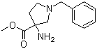 Methyl 3-amino-1-benzylpyrrolidine-3-carboxylate Structure,145602-88-6Structure