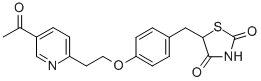5-[[4-[2-(5-乙?；?2-吡啶)乙氧基]苯基]甲基]-2,4噻唑烷二酮結(jié)構(gòu)式_146062-45-5結(jié)構(gòu)式