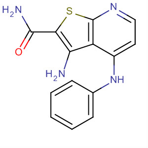 3-氨基-4-苯基氨基噻吩并[2,3-b]吡啶-2-羧酸 酰胺結(jié)構(gòu)式_147992-83-4結(jié)構(gòu)式