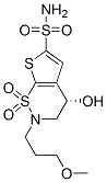 2H-Thieno[3,2-e]-1,2-thiazine-6-sulfonamide, 3,4-dihydro-4-hydroxy-2-(3-methoxypropyl)-, 1,1-dioxide, (S)- Structure,154127-42-1Structure