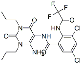 (9ci)-n-(6-氨基-1,2,3,4-四氫-2,4-二氧代-1,3-二丙基-5-嘧啶)-3,5-二氯-2-[(三氟乙酰基)氨基]-苯甲酰胺結(jié)構式_154623-75-3結(jié)構式