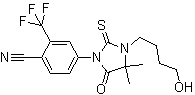 4-[3-(4-Hydroxybutyl)-4,4-dimethyl-5-oxo-2-thioxoimidazolidin-1-yl]-2-(trifluoromethyl)benzonitrile Structure,155180-53-3Structure