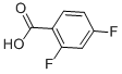 2,4-Difluorobenzoic acidStructure,1583-58-0Structure 2,4-Difluorobenzoic acid Structure,1583-58-0Structure