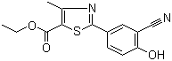 2-(3-Cyano-4-hydroxyphenyl)-4-methyl-5-thiazolecarboxylic acid ethyl ester Structure,161798-02-3Structure