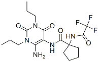 (9ci)-n-(6-氨基-1,2,3,4-四氫-2,4-二氧代-1,3-二丙基-5-嘧啶)-1-[(三氟乙?；?氨基]-環(huán)戊烷羧酰胺結構式_161918-62-3結構式