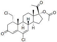 (1alpha)-17-(Acetyloxy)-6-chloro-1-(chloromethyl)pregna-4,6-diene-3,20-dioneStructure,17183-98-1Structure (1alpha)-17-(Acetyloxy)-6-chloro-1-(chloromethyl)pregna-4,6-diene-3,20-dione Structure,17183-98-1Structure