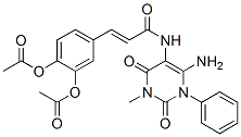 n-(6-氨基-1,2,3,4-四氫-3-甲基-2,4-二氧代-1-苯基-5-嘧啶)-3-[3,4-雙(乙?；趸?苯基]-2-丙酰胺結(jié)構(gòu)式_176379-27-4結(jié)構(gòu)式