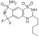 3-戊基-6-(三氟甲基)-3,4-二氫-2H-苯并[e][1,2,4]噻二嗪-7-磺酰胺 1,1-二氧化物結構式_1766-91-2結構式
