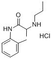 Propitocaine hydrochlorideStructure,1786-81-8Structure Propitocaine hydrochloride Structure,1786-81-8Structure